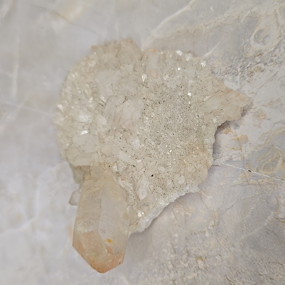 Pink Lumerian Quartz Cluster